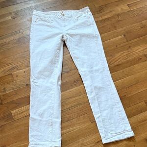 Kate Spade White Jeans with Gold Accents
